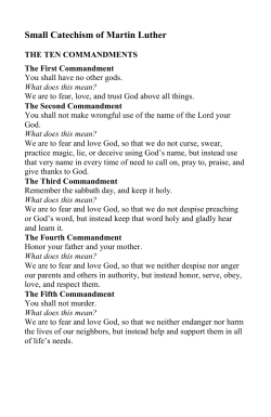 Small Catechism of Martin Luther