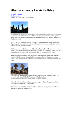 Silverton cemetery haunts the living