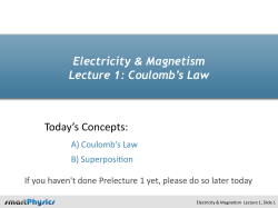 Coulomb`s Law