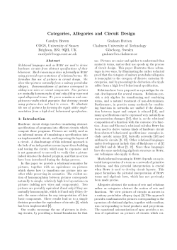 Categories, Allegories and Circuit Design
