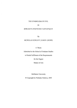 The Symbolism of Evil in Berlioz`s Symphonie