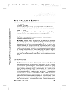 fine structure in sunspots
