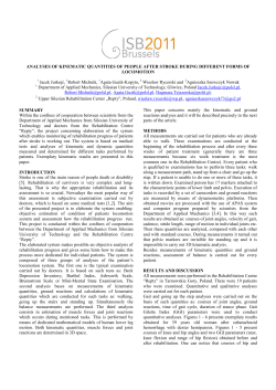 analyses of kinematic quantities of people after stroke during