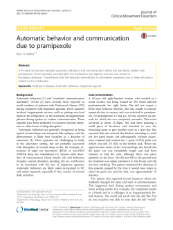 Automatic behavior and communication due to pramipexole