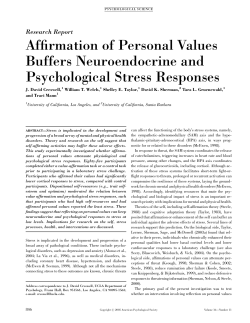 Affirmation of Personal Values Buffers Neuroendocrine