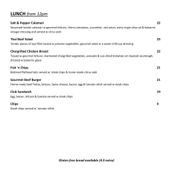 LUNCH from 12pm - Two Sugars Cafe