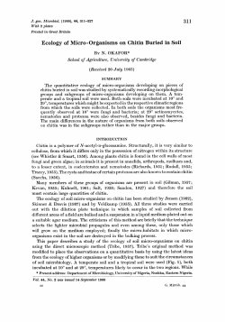 Ecology of Micro-Organisms on Chitin Buried in Soil