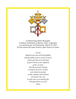 Prayer for Pope Francis