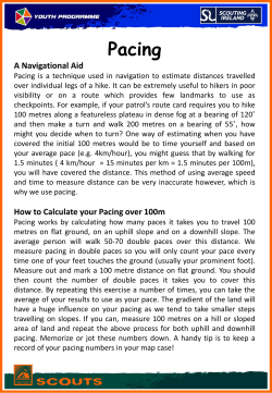 Pacing - Scout Team