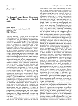 The Imperial Lion. Human Dimensions of Wildlife Management in