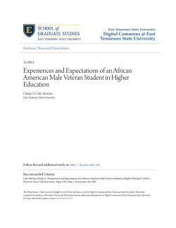 Experiences and Expectations of an African American Male Veteran