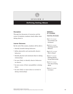 Safe Dates Lessons on Dating