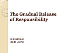 The Gradual Release of Responsibility