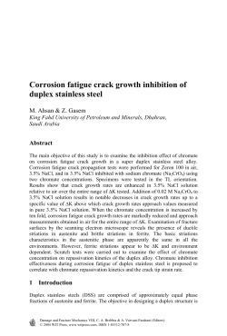 Corrosion fatigue crack growth inhibition of duplex