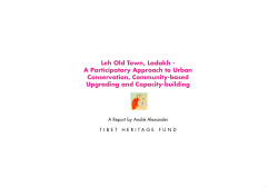 Leh Old Town, Ladakh - A Participatory Approach to Urban