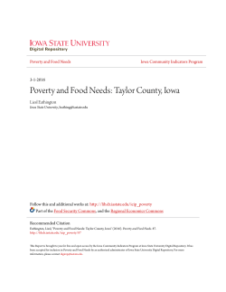 Poverty and Food Needs: Taylor County, Iowa