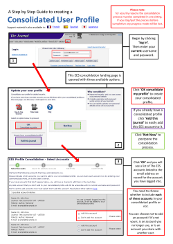 Consolidated User Profile