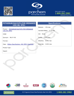 POTASSIUM SULFATE (FOR ORDNANCE USE) MIL