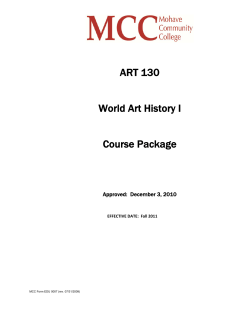 ART 130 World Art History I