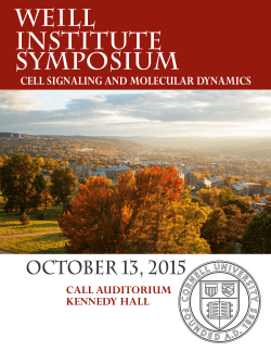 to view the program - Weill Institute for Cell and Molecular Biology