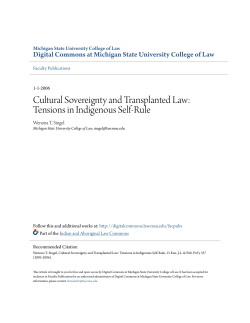 Cultural Sovereignty and Transplanted Law