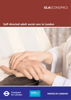 Self-directed adult social care in London
