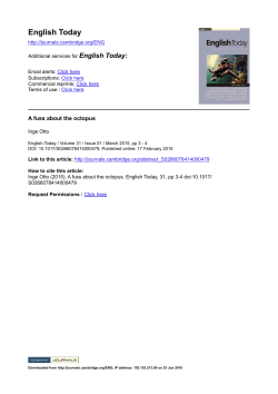 A fuss about the Octopus - Cambridge University Press