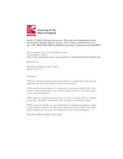 Zealous Advocates: The historical foundations of the adversarial