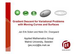Gradient Descent for Variational Problems with Moving Curves and