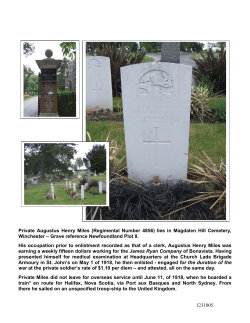 1231005 Private Augustus Henry Miles