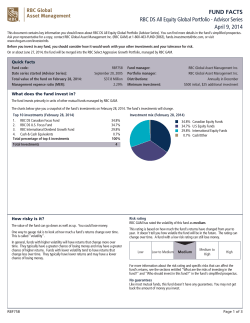 FUND FACTS RBC DS All Equity Global Portfolio Advisor Series