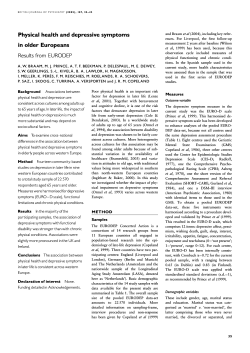 Physical health and depressive symptoms in older Europeans