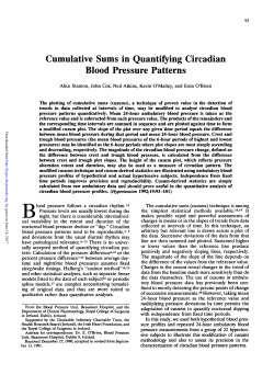 Cumulative Sums in Quantifying Circadian Blood
