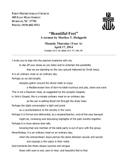 Beautiful Feet - First Presbyterian Church