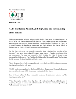 The Iconic Annual AUB Big Game and the unveiling of the mascot