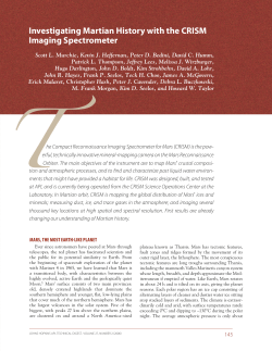 Investigating Martian History with the CRISM Imaging Spectrometer