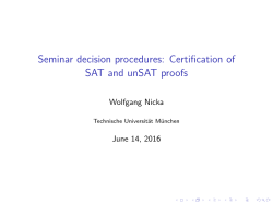 Slides - Chair for Logic and Verification