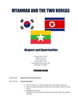 MYANMAR AND THE TWO KOREAS