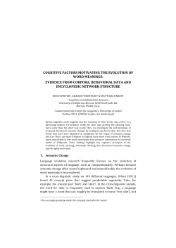 cognitive factors motivating the evolution of word