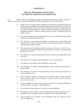 chapter 3.3 special provisions applicable to certain articles