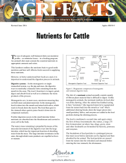 Nutrients for Cattle (Agdex 400/50-3)