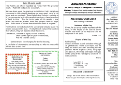 Advent 1B November 30 - St John`s Anglican Church Dalby