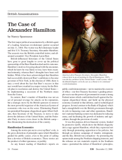 British Assassinations: The Case of Alexander Hamilton