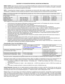 Proposal Budgeting Information