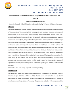 CORPORATE SOCIAL RESPONSIBILITY (CSR)