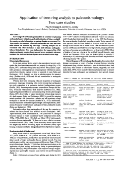 Application of tree-ring analysis to paleoseismology: Two case studies
