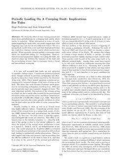 Periodic Loading On A Creeping Fault: Implications For Tides