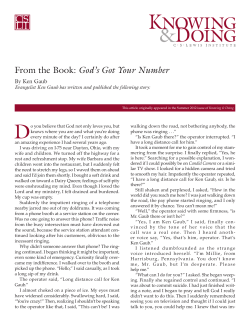 From the Book: God`s Got Your Number