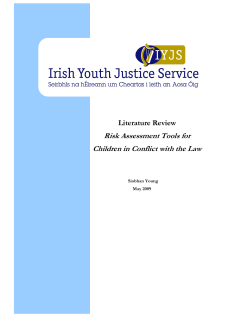 Risk Assessment Tools for Children in Conflict with the Law