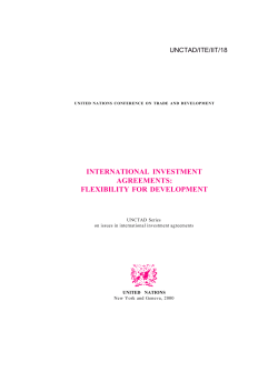international investment agreements: flexibility for development